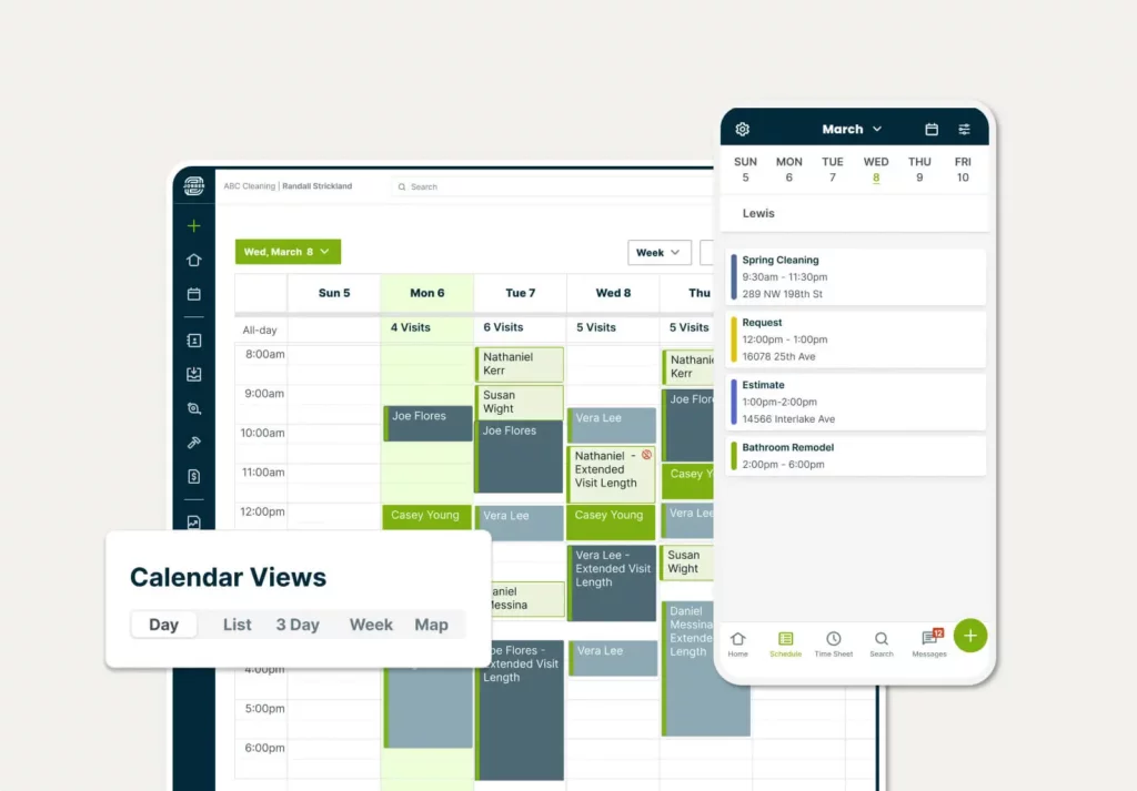 Drag and Drop Calendar for Field Service Scheduling Jobber