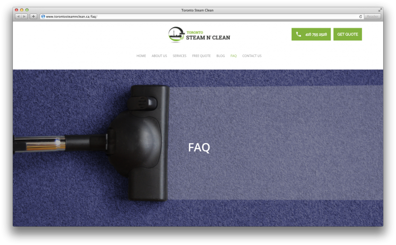 Toronto Steam Clean FAQ