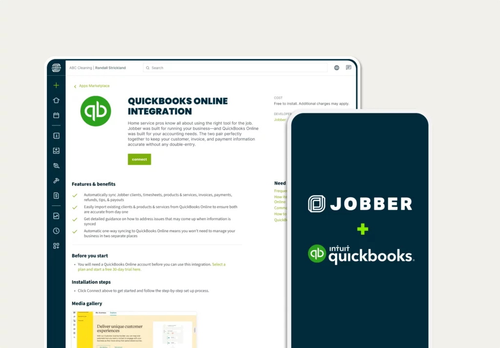 Details on Jobber’s integration with QuickBooks Online