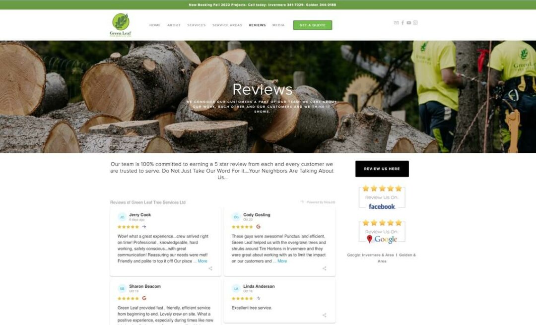 Tree Service Website Design: Examples + Best Practices