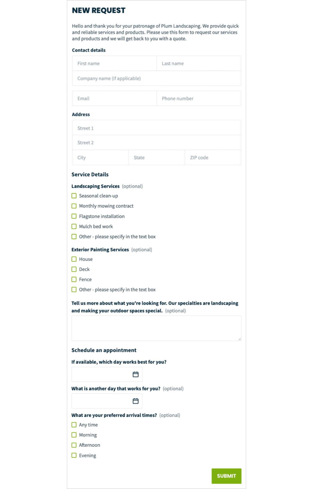Book More Jobs with Work Request Forms Jobber