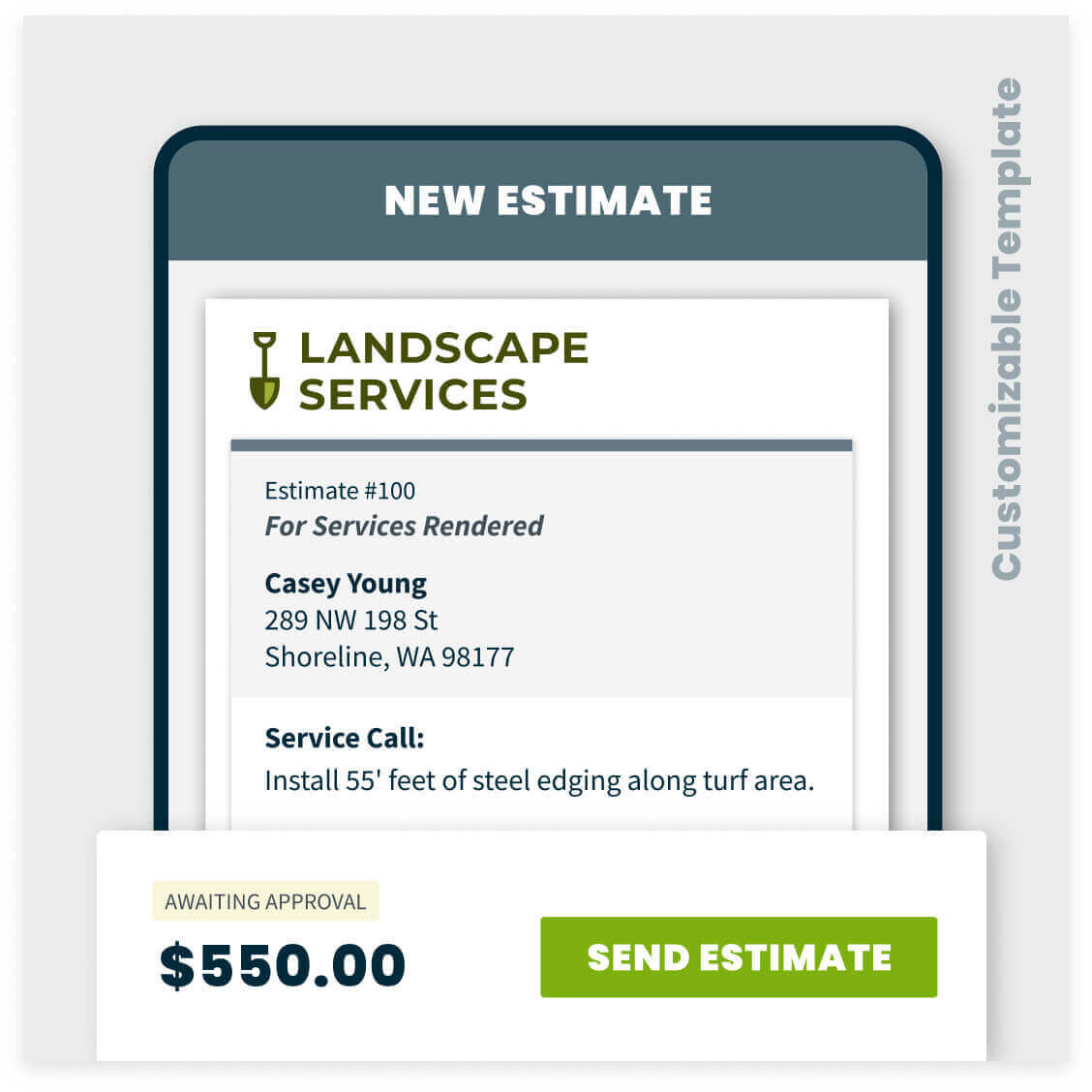 landscaping estimate template sample