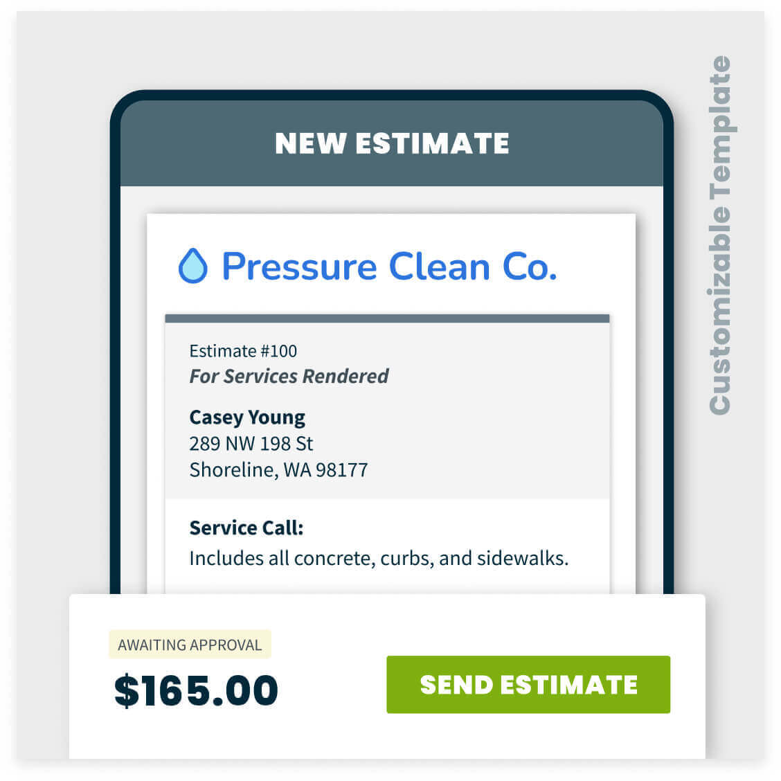 pressure washing estimate template sample