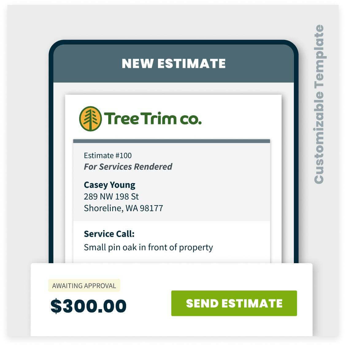 tree trimming estimate template sample