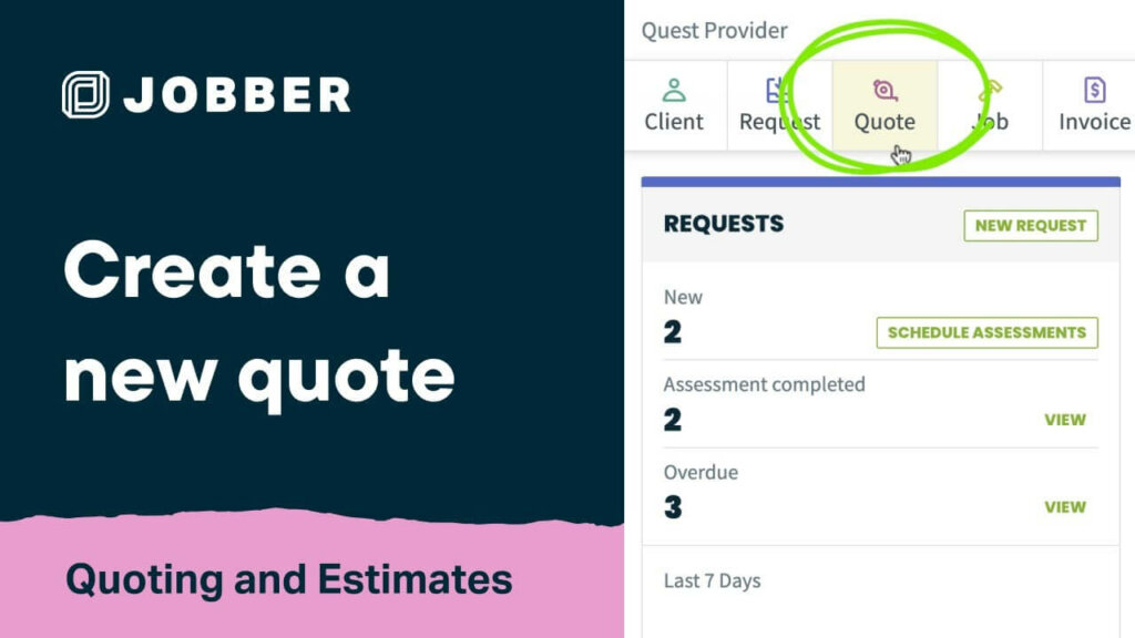 Create a new quote or estimate in Jobber - YouTube