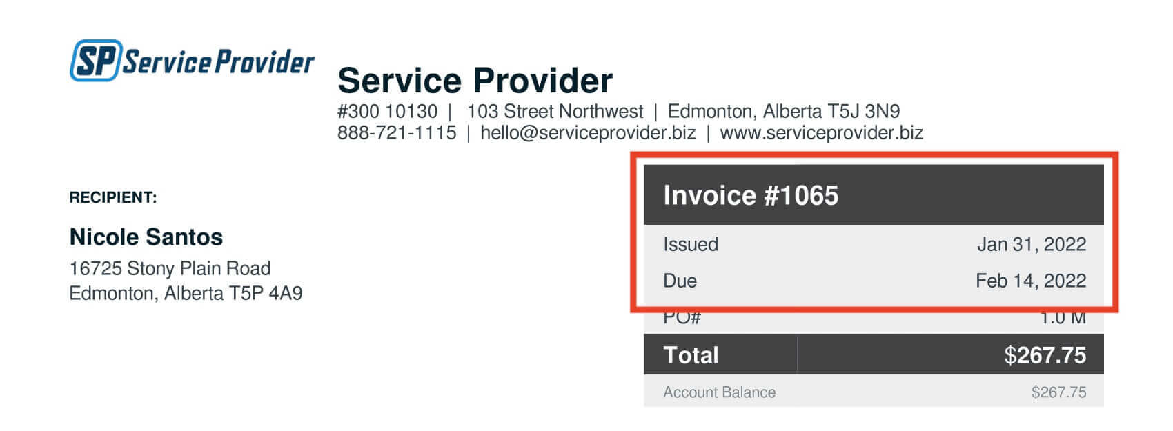 How to write an invoice: add invoice number and dates