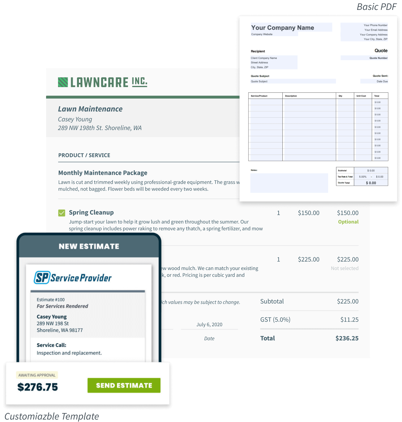 Freemium template images invoices