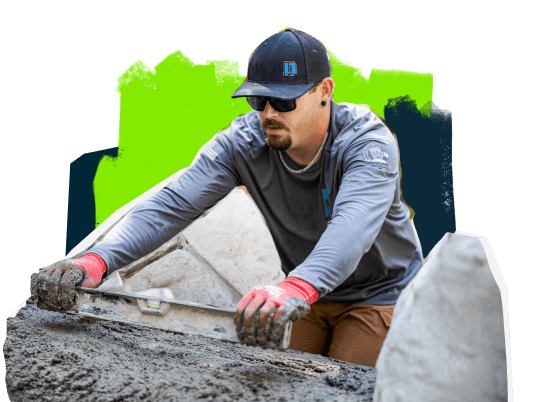 landscaper salary guide - landscaper leveling concrete (large)