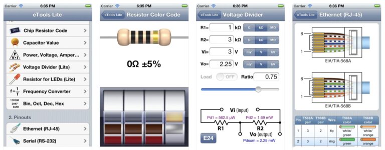 image of eTools Lite app for electricians