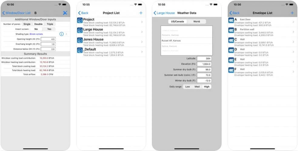 Preview of the HVAC Load Plus app