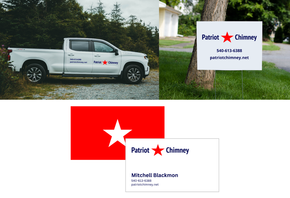 how to start a chimney sweep business - Patriot Chimney branding