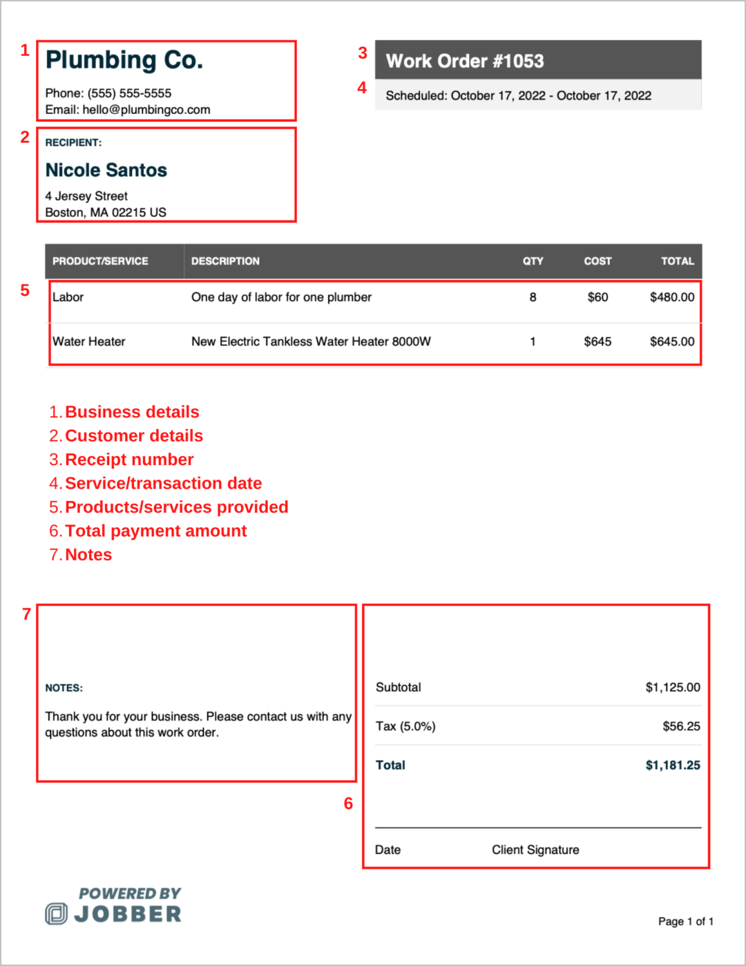 Free Plumbing Work Order Template Edit & Download Jobber