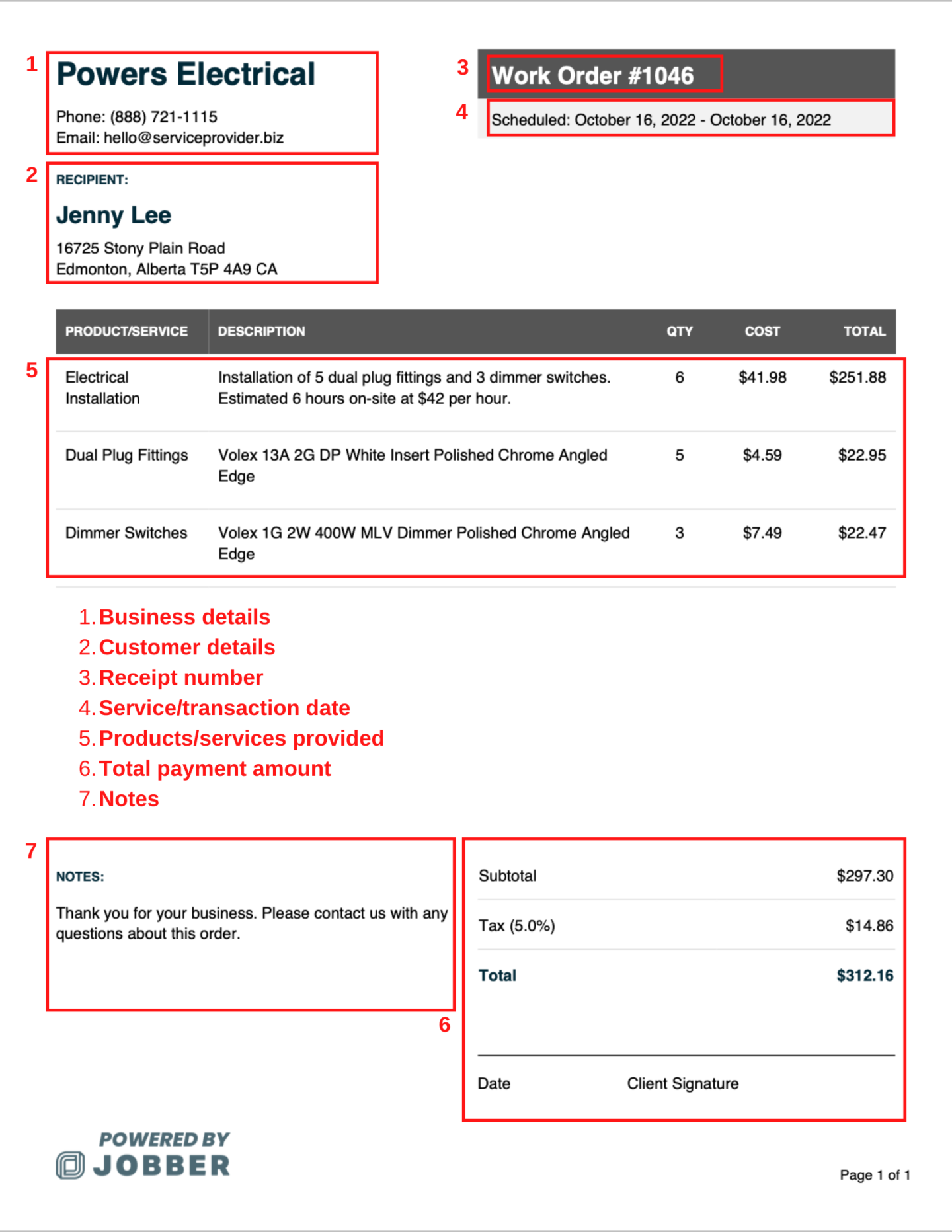 Free Electrical Work Order Template | Edit & Download | Jobber
