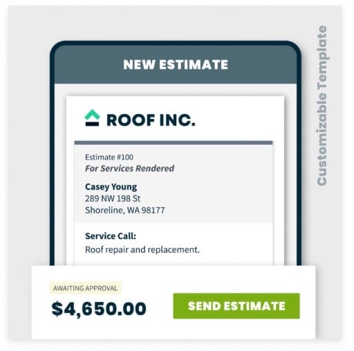 image of roofing estimate template