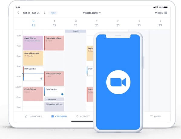 Setmore scheduling app preview