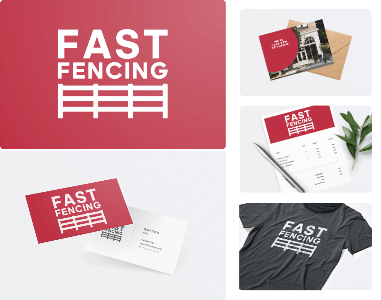 Fencing business logo application