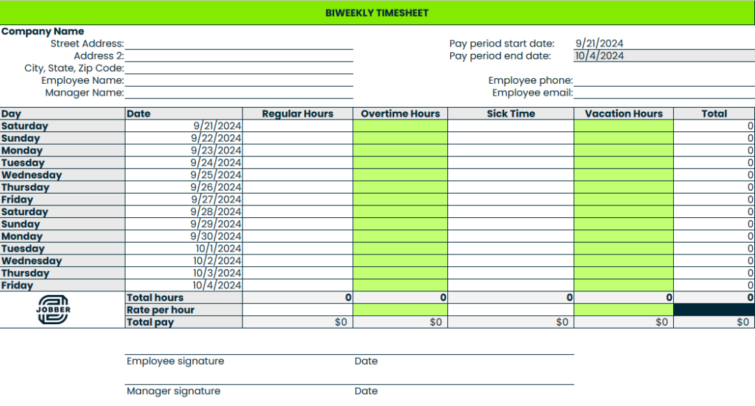 Timesheet Templates For Your Service Business [Free Download]